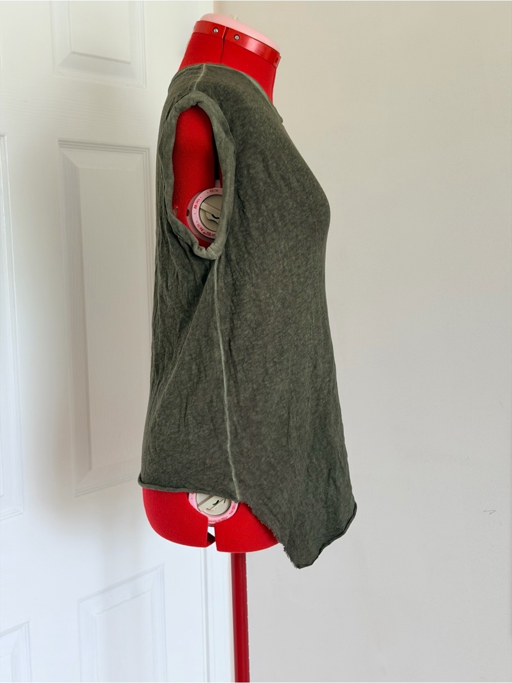 NWOT NEW Hudson Roll Sleeve Tank Top Dark Forest Cotton Linen Blend S Peru - Picture 2 of 10